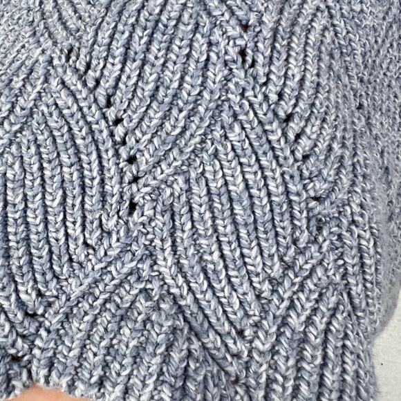 NEW Sundance Silk Cotton Blend Blue Champlain Turtleneck Textured Sweater XS - Picture 4 of 9